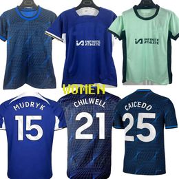 CFC NKUNKU Soccer Jerseys N.JACKSON WOMEN Kit 2023 2024 ENZO STERLING JAMES KOULIBALY AZPILICUETA HAVERTZ FOFANA PULISIC Football Shirt Training