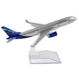 1400 Scale Alloy Aircraft Airbus a330 Aeroflot Russia Airlines 16cm Alloy Plane Model Toys Children Kids Gift for Collection 240115