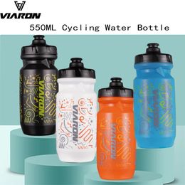 VIARON 550ML Road Cycling Water Bottle Leak Proof Bicycle Holder Drinking MTB Mountain Bike Sports Bottle Dustproof Cup Portable 240116