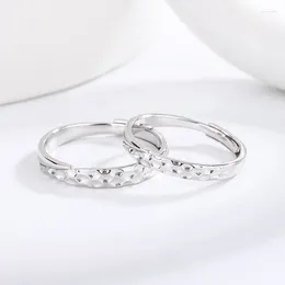 Cluster Rings Glittering Couples Ring Made Of Pure 925 Silver With Simple Classic Style For Weekend Dating Wearing Or As Gift To Lover