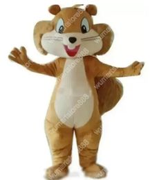 Newest Squirrel Mascot Costume Top quality Carnival Unisex Outfit Christmas Birthday Outdoor Festival Dress Up Promotional Props Holiday Party Dress