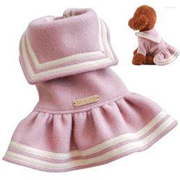 Cat Costumes Winter Dog Clothes For Girls Pet Dress Princess Skirt Sweater Warm Outfits Apparel Puppy Sweaters