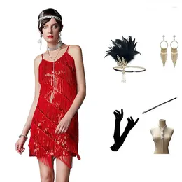 Casual Dresses Wepbel Sleeveless Sexy Tassel Strap Evening Dress Y2K 1920S Gatsby Suit Women Spaghetti Sheath Bodycon Party