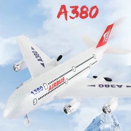 RC Aeroplane A380 Airbus 2.4G Fixed Wing Remote Control Plane Toys Outdoor Aircraft Model For Children Boy Girl Adult Gift 240115