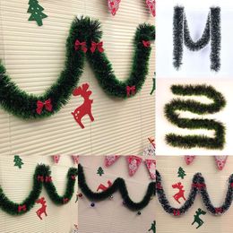 New Banners Streamers Confetti 2M Christmas Garland Home Party Wall Door Decor Christmas Tree Ornaments for Stair Fireplace Xmas Decoration Strip Party Supplie