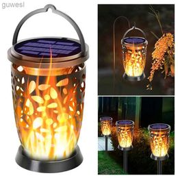 Lawn Lamps 96LED Solar Torch Dance Flicker Flame Light Garden Yard Lawn Decor Waterproof Lamp Solar LED Light Outdoor Flame Light YQ240116