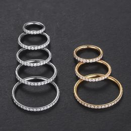 10PC G23 Round Hinged Segment Ring Nose Piercing Body Jewelry 16G Side Facing Pyramid Cut Hoop Earrings Wholesale 240116