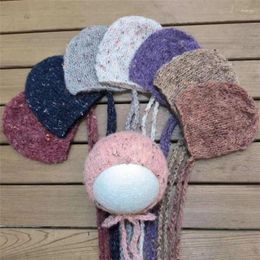 Hair Accessories Born Pography Props Handmade Knitted Hat Bonnet Studio Clothing