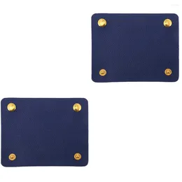 Jewelry Pouches 2pcs Handbag Handle Pu Covers Purse Wallet Protectors Saddle Craft Making Supplies Blue