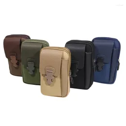 Waist Bags Male Casual Zipper Mens Outdoor Solid Colour Card Holder 4 Inch Phone Packs Belt Fanny Purse