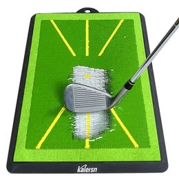 High Quality Golf Training Pad For Swing Detection Batting Ball Trace Directional Mat Path Pads Practise 240116