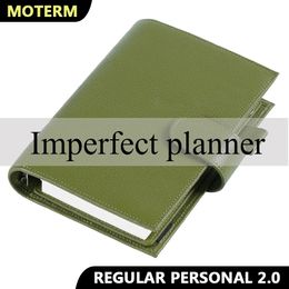 Limited Imperfect Moterm Regular 2.0 Series Personal Size Rings Planner Genuine Cowhide Notebook Organiser Journey Sketchbook 240115