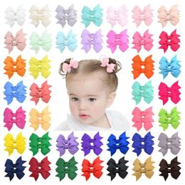 Hair Accessories 40 Colors 80 Pcs Clips Tiny 2.2 Inch Baby Bows Fully Covered Barrettes For Kids Girls Infants And Toddlers
