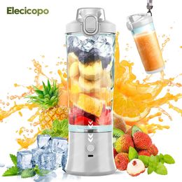 Portable Electric Juicer Blender Fruit Mixers 600ML 4000mAh Rechargeable Shakes and Smoothies for Kitchen Home Travel Fast Ship 240116
