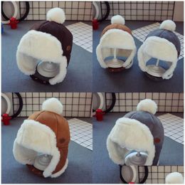Trapper Hats Children Thickening Warm Hat Boys Girls Fashion Ear Protection P Trapper Hats Autumn And Winter New Pattern 16 8Bg J2 Dro Dh0Qp
