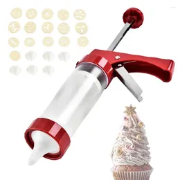 Baking Moulds Cookie Press Classic Stainless Steel Spritz With 16 Printing Plate 6 Decorating Nozzle Biscuit Maker Kit For