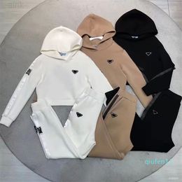 Women's Fashion Two Jumpers Simple Metal Standard Hooded Tracksuit Jumper Cotton Jacket