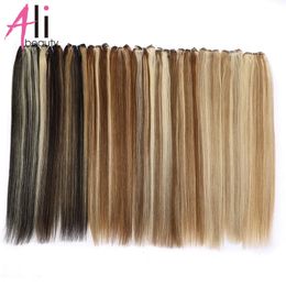 Straight Blonde Human Hair Weave Brazilian Remy Human Hair Weft 18-28 Highlight Ombre Human Hair Weft #613240115