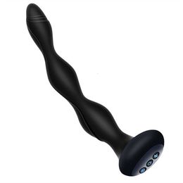 Sex Toy Massager Electric Shock Silicone Anal Beads Butt Plug Prostate Massage Vibrator Heating Toy for Men Women Masturbation Rechargeable
