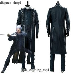 Designer Hoodie Anime Devil May Cry 5 Dmc5 Vergil Aged Cosplay Costume Outfit Full Set Jacket Uniform Theme Tasty Piglet Loguat Piruca Squirrel Donkey Blondewig 18