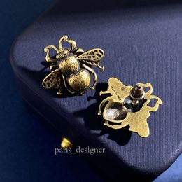 Gu Jia/g Jia Retro Bee Earrings Copper Used Metal European and American Cross Border Fashion Blogger Wholesale of Same Style Earrings 865 9