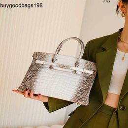 Himalaias sacos das mulheres bolsas artesanais designer feminino 2024 novo couro de crocodilo alto grau brilho gongzhu bolsa grande nf8f rt1b