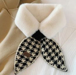 Female imitation rabbit fur false collar bib winter plush scarf, all-match warm bib GD116541