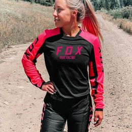 Women Enduro Shirt Off-Road Motocross FOX RIDE RACING Downhill Jersey Female Long Sleeve Mountain Bike Clothing Cycling Blouse