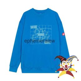 Men's Hoodies Sweatshirts Blue Embroidery Batik CAVEMPT CE CREW NECK Men Woman Hoodie Vintage Coat CAV EMPT Crewneckephemeralew