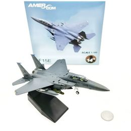 1/100 Scale Model Toy F-15E 5 F-15 Strike Eagle Fighter USAF Diecast Metal Plane Model Toy For Collection 240116