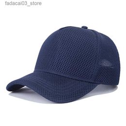 Ball Caps Big Bone Man Oversize Trucker Caps Cool Sun Hats Men Women Plus Size Hollow Out Baseball Caps 55-60cm 60-65cm Q240116