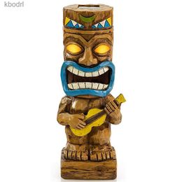 Garden Decorations Ukulele Tiki Solar Light for Home Outdoor Decor Ukulele Tiki Statue Solar Powered Flickering LED Garden Light Tiki Lights Decor YQ240116