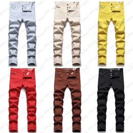 Designer Jeans Men Trouser Diesel Denim Tear Jeans Fashion Trend Mid Waist Washed Slim Stretch Small Leg Pants Mens Jeans