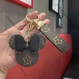 Designer Keychain Lanyards Creative Mouse Design Party Favour Cartoon Keychain Cute Leather Car Bag Key Chain Accessories Pendant Wholesale 2FN0
