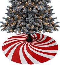 Christmas Decorations Candy Spiral Texture Tree Skirt Xmas For Home Supplies Round Skirts Base Cover