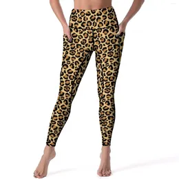 Women's Leggings Classic Leopard Animal Spots Print Gym Yoga Pants Push Up Cute Leggins Quick-Dry Design Sports Tights Gift