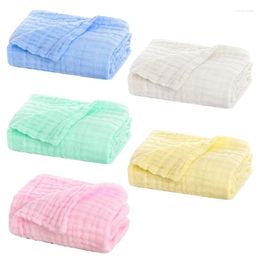 Blankets F19F Soft Breathable 6-Layers Gauze Baby Receiving Blanket Muslin Born Infant Bath Towel Warm Sleep Bed Cover