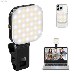 Selfie Lights Mini Magnetic Selfie Lights Square LED Lamp Universal Selfie Artifact for Makeup Vlog Holder for Phone Portable Phone LightL240116