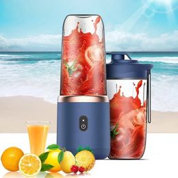 Portable 6 Blade Juicer Electric Juice Multifunctional Household Mixer Mini Charging Ice Breaker 240116