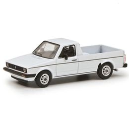 Die-cast 1 64 Scale Caddy Pritsche Pickup Truck Simulation Alloy Car Model Ornament Collection Childre Hobby Toy Gift Display 240115