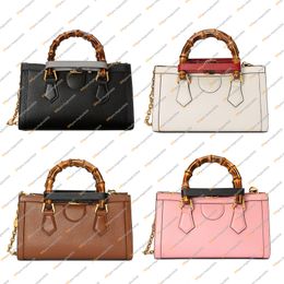 Ladies Fashion Casual Designe Luxury Diana Bamboo Chain Bags Totes Handbag Crossbody Shoulder Bags Messenger Bag TOP Mirror Quality 735153 Pouch Purse