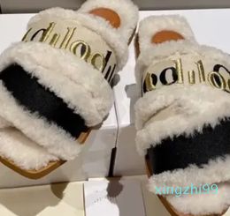 Designer Womens Woollen Sheepskin Casual shoes Winter fur one piece lamb wool warm and