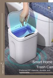 Automatic Sensor Waste Bin Dustbin Electric Waterproof Wastebasket 121416L Smart Induction Trash Can For Kitchen Bathroom 240116