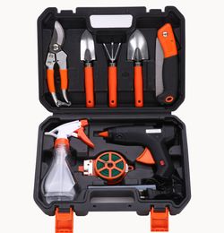 Hardware toolbox, gardening tool set, electric heating glue gun set