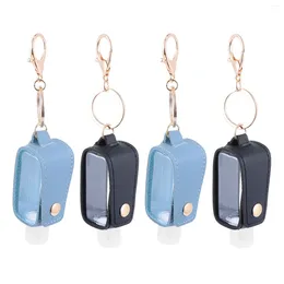 Storage Bottles 4 Pcs Key Chain Bottle Cover Travel Toiletries Containers Clear Keychain