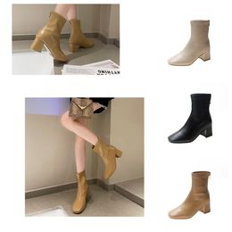 Designer Women Ankle Boots Laureate Boots Love Medal Martin Boot Winter Genuine Leather Coarse High Heel Shoes Luxury Desert Chunky Booties with Box