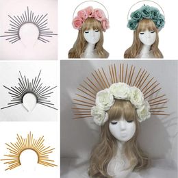 Display Lolita Crown Headpiece Diy Material Kit Rose Flower Halo Crown Design Birthday Headdress Bridal Headband Material Package