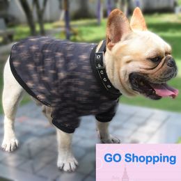 Fashion Brand Dog Clothes Net Red Same Style Presbyopic Printed Dogs Clothes Spring and Autumn Elastic Small Dog Clothe High-end Top