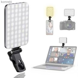 Selfie Lights Selfie Light 60 LED 2200mAh Cell Phone Fill Light 7 Modes 10-Level Brightness Portable Clip on Light for Camera /Tablet/LaptopL240116