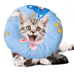 Dog Collars Cat Neck Collar Adjustable Pet Cone Soft Cones Donut Comfortable Supplies For Dogs Cats And Kittens